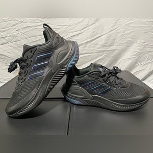 Womens adidas alphamagma running training shoes size 6.5 black dark marine gym